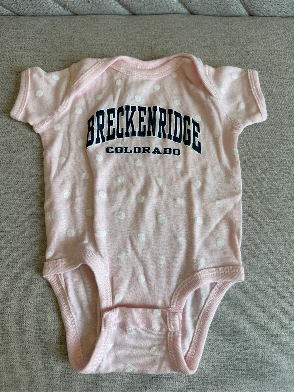 Breckenridge Colorado Pink Polka Dot One-Piece